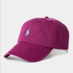 Polo Ralph Lauren cotton chino cap hat - Berry